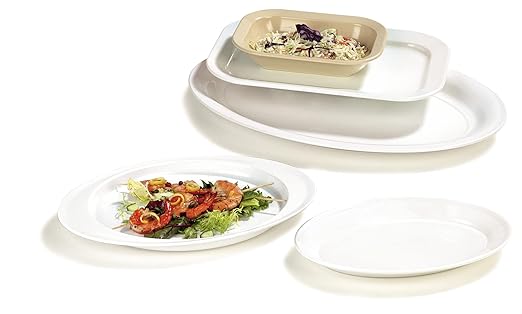 Carlisle FoodService Products Displayware Plastic Catering Platter 21" x 15" White