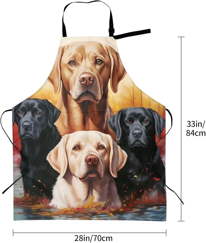 Apron with Pockets Aprons for Women Men Kitchen Chef Apron for Cooking Gardening Server Waitress Painting