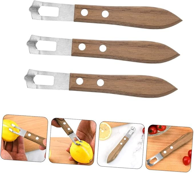 3pcs Multi-purpose Lemon Grater Cheese Grater Citrus Peeler Stainless Steel Easy to Clean