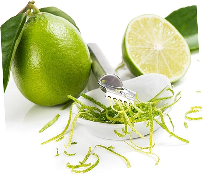 Stainless Steel Citrus Peeler Tool for Fruit Zesting and Garnishing Lemon and Orange Peeler with Comfortable Grip Handle Easy to Clean for Home Kitchen and Bartending