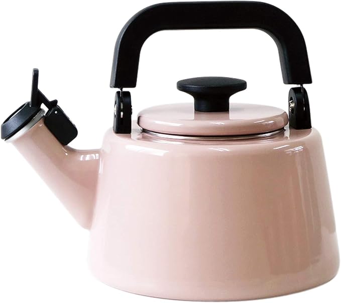 Fuji Horo CTN-2.1WK.AP Whistling Kettle, Induction Compatible, Cotton, 0.7 gal (2.1 L), Ash Pink