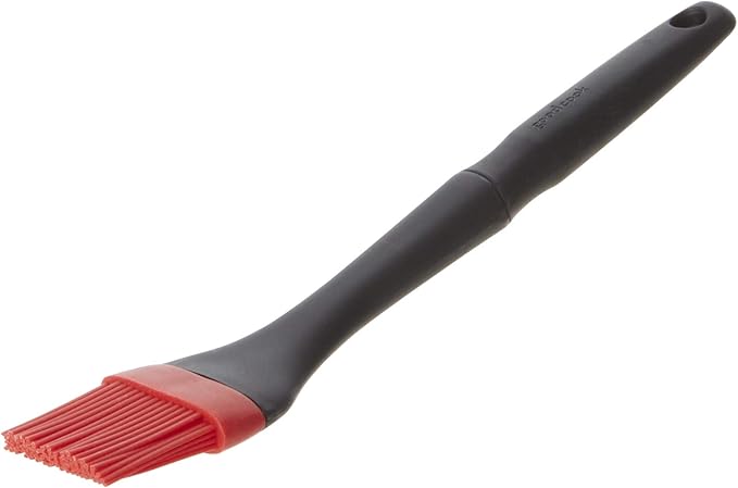 GoodCook Touch Silicone Basting Brush with Non-Slip Handle, Red/Black