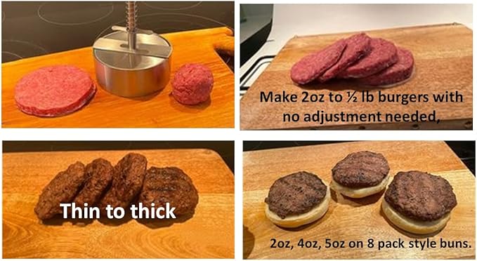 Legend Burger Press, Hamburger Patty Maker, Easy to Clean, 304 Stainless Steel, Commercial Grade, Burger Press Patty Maker, Hamburger Maker Mold, 4.33 inch