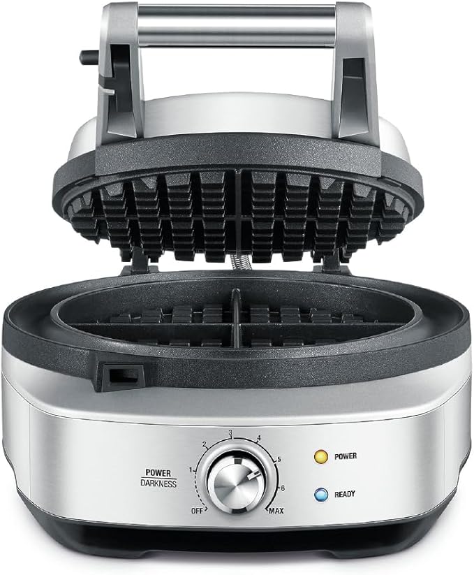 Breville No-Mess Classic Waffle Maker BWM520XL, Brushed Stainless Steel