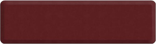 GelPro Anti Fatigue Nonslip Mat: Hard Floor Utility Mats for Garage, Patio and Kitchen - 20" x 72" x .5" - Leather Grain Cranberry