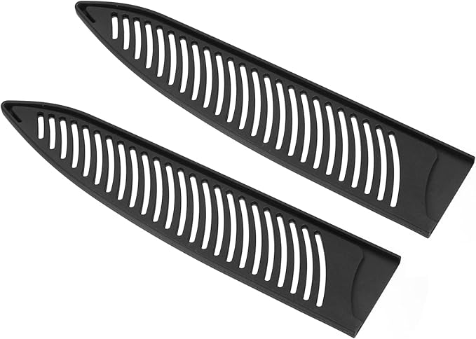 PATIKIL PP Safety Knife Cover Sleeves for 9.5" Chef Knife, 2 Pack Knives Edge Guard Blade Protector Universal Knife Sheath for Kitchen, Black
