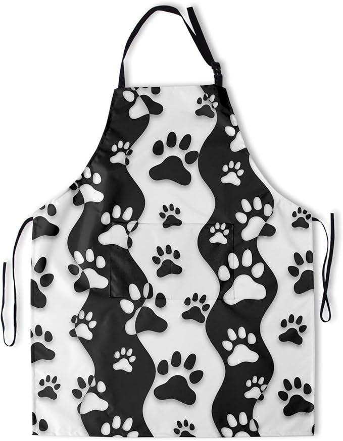Apron with Pockets Aprons for Women Men Kitchen Chef Apron for Cooking Gardening Server Waitress Painting