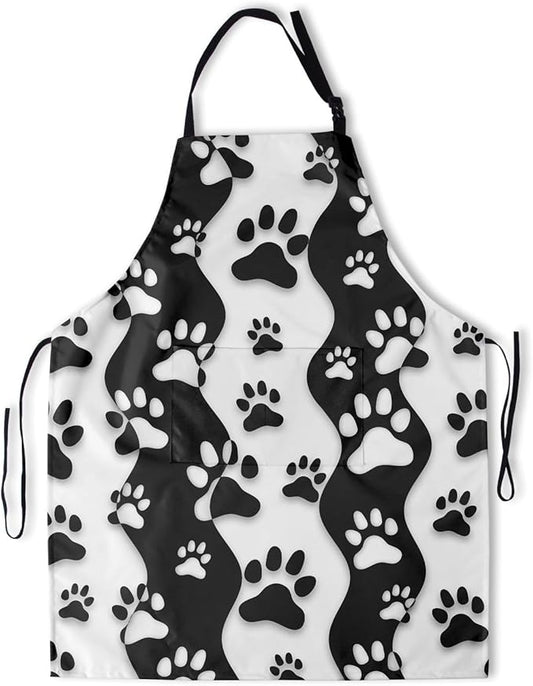 Apron with Pockets Aprons for Women Men Kitchen Chef Apron for Cooking Gardening Server Waitress Painting