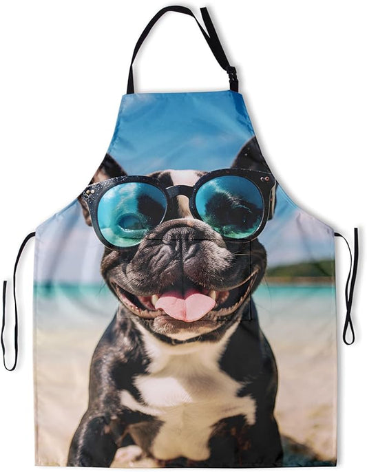 Apron with Pockets Aprons for Women Men Kitchen Chef Apron for Cooking Gardening Server Waitress Painting