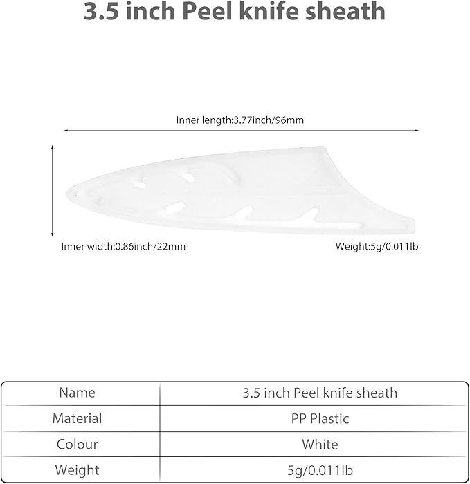 XYJ 2pcs/set Safety Knife Covers Sleeves Knives Edge Guard, Universal Knife Sheath, Fruit, Utility, Paring Knife Case Blade Guards Protector White Kitchen Knife Cover Sleeve