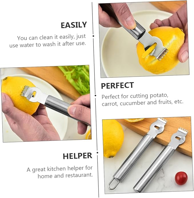 Garneck 3pcs Lemon Zester Vegetable Grater Multi-functional Kitchen Tools for Cheese Fruits Vegetables Ergonomic Design Easy Storage