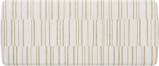 House of Noa Nama Standing Mat – Anti-Fatigue Cushioned Kitchen Mats for Floor | Ergonomic Bounce-Back Foam Kitchen Mats | Anti-Fatigue Mats for Kitchen & Standing | Nara Stripe Natural | 30" x 72"