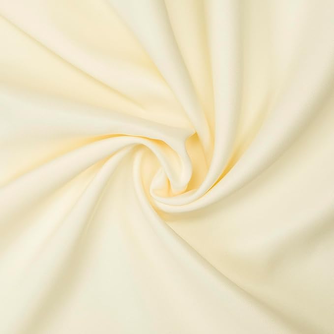 Gee Di Moda Round Tablecloth - 70 Inch Ivory Round Table Cloth for 24 to 48 Inch Round Tables - Heavy Duty Washable Fabric - for Buffet Table, Holiday Party, Dinner, Wedding & Baby Shower