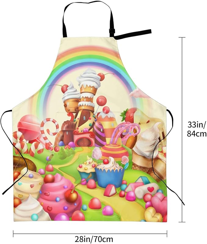 Siiuuol Cute Cats Unisex Waterproof Kitchen Chef Apron - With Adjustable Bib Apron