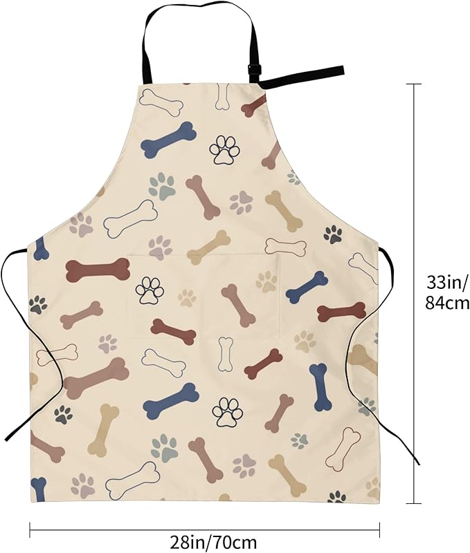 Apron with Pockets Aprons for Women Men Kitchen Chef Apron for Cooking Gardening Server Waitress Painting