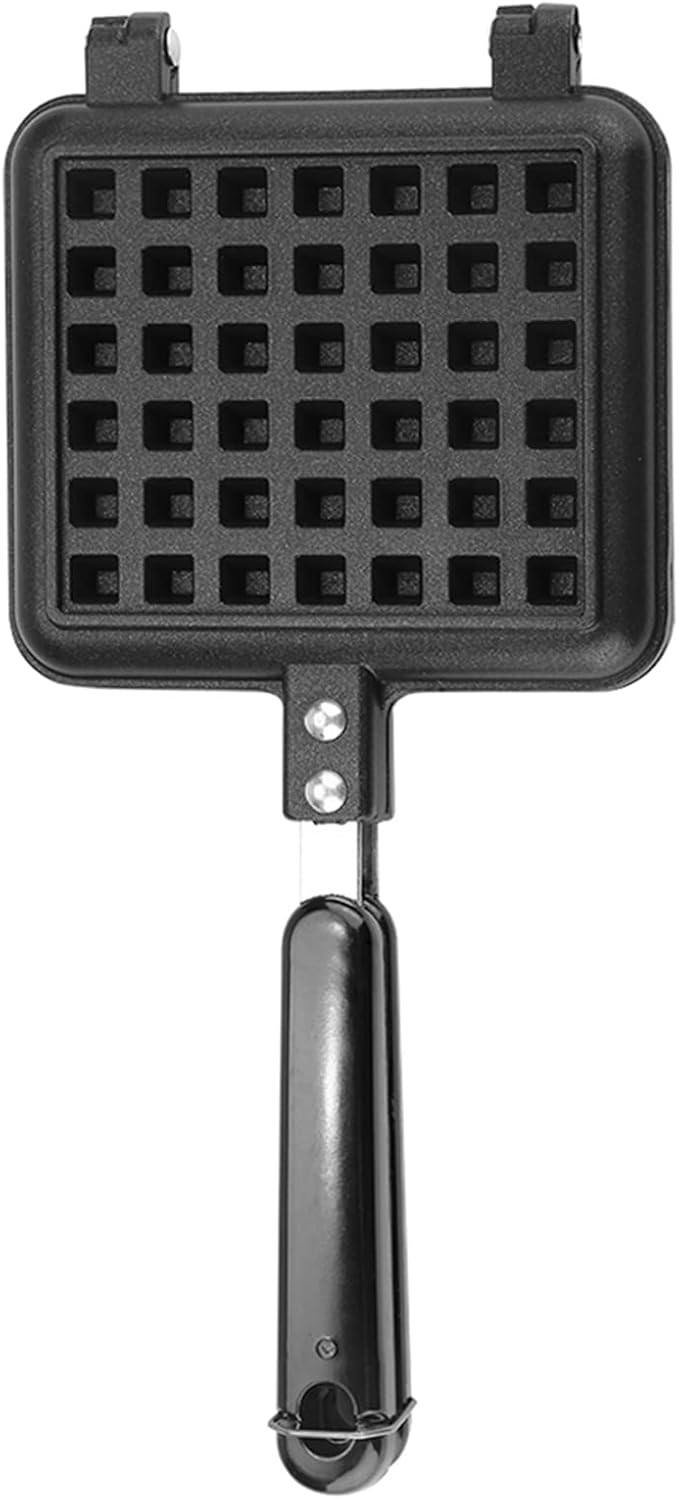 Zerone Waffle Maker, Waffle Maker Iron Stovetop Waffle Maker Non Stick Waffle Maker Pan Press Plate Cooking Baking Tool 5.5 x 12.4 inch