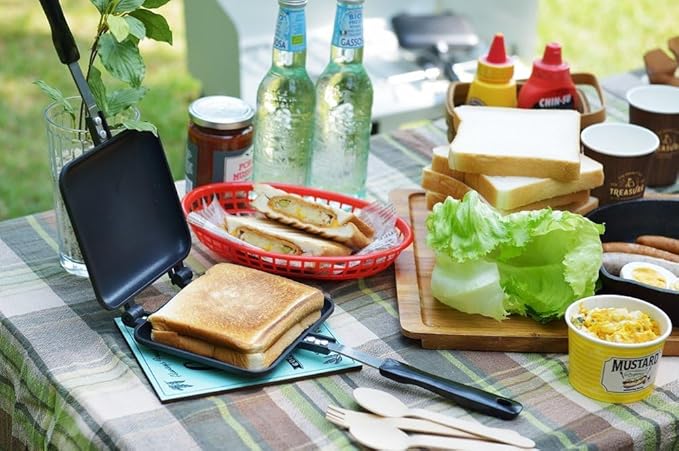 Yoshikawa Hotsandmaker SJ1681 Japanese Sandwich Maker For Outdoor Camping