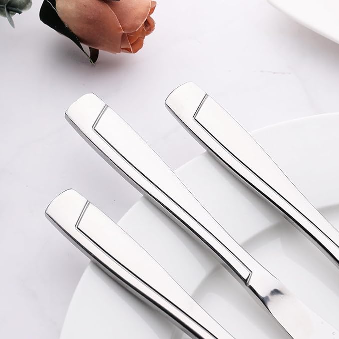 Cand Stainless Steel Dinner Knives, Set of 16, Flatware Table Knife Set