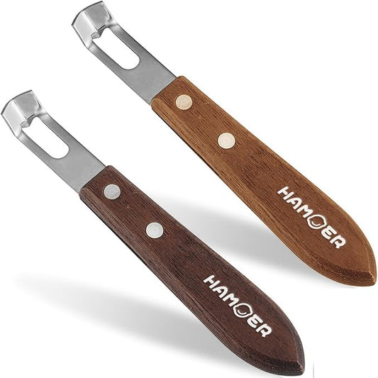 Channel Knife Zester - Fruit and Vegetable Tool for Decorating Cocktails, Desserts, and Salads Stainless Steel Tip 2 PACK