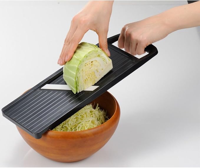 Kyocera Advanced Ceramic Wide Adjustable Slicer with Handguard, Black