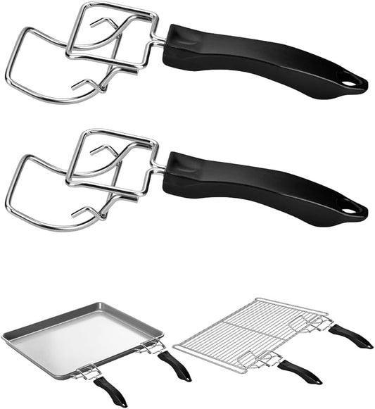 JUNTIANZE 2 Pcs Air Fryer Convection Toaster Oven Tray Extractor,Oven Tray Handle, Oven Rack Pull Tool,Grills Clip, Oven Clip,Be suitable for Air Fryer, Toaster Oven,Used to Quickly Remove