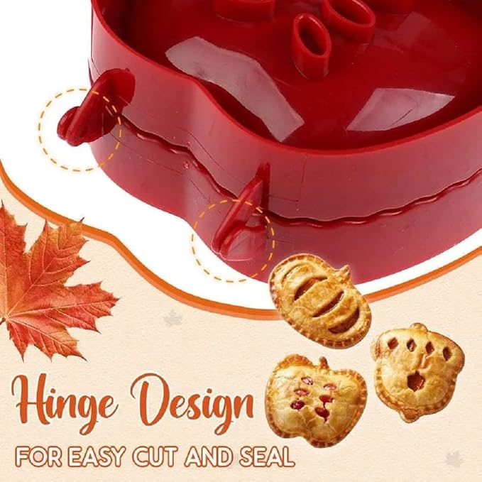 Apple Pie Mold 3-Piece Set, Fall-Themed Baking Pan for Pumpkin, Acorn & Apple Shapes, Halloween Thanksgiving Pastry Maker