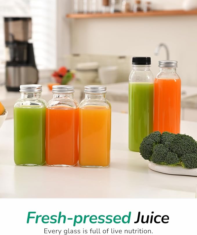 Canoly C09 Cold Press Juicer, 6" Extra Wide Feed Chute, 3-IN-1 Strainers (Juice & Sorbet & Nut Milk), Powerful AC Brushless Motor, Self Precut System, Juicer Machines with BPA-Free (Classic)