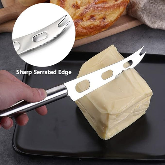 10-inch Cheese Knife - Cuts Soft & Semi Hard Types, Perfect for Slicing Butter, Pizza and Fruit - Kitchen Baking Tools Supplies