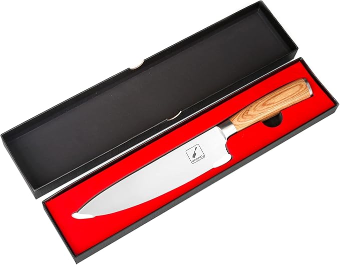imarku Chef Knife - Pro Kitchen Knife 8 Inch Chef's Knives Japanese SUS440A Stainless Steel Sharp Paring Knife with Ergonomic Handle, Golden Handle, Birthday Gifts for Men and Women,Gyutou Knives