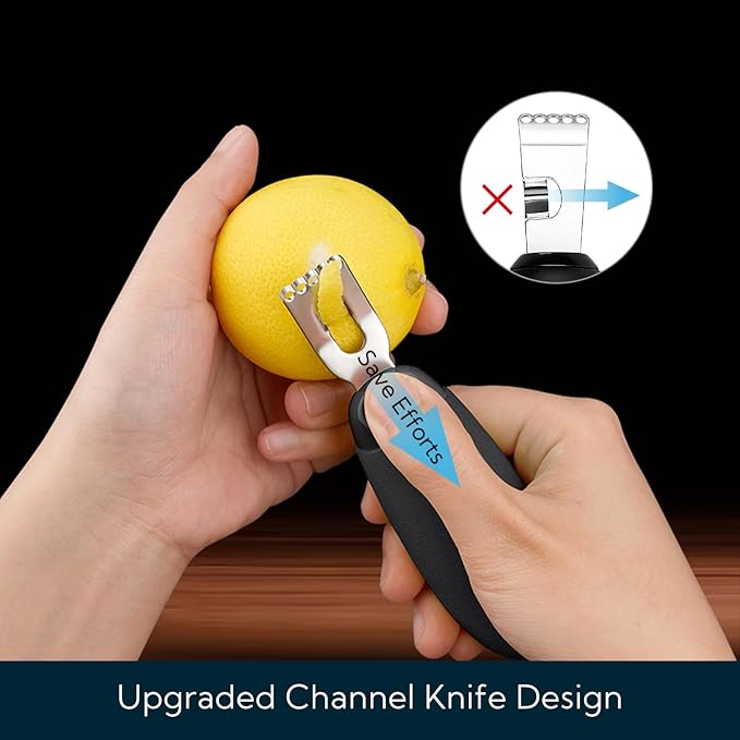 KITCHENDAO Collapsible Pasta Drying Rack and Citrus Lemon Peeler Zester Tool to Save Effort