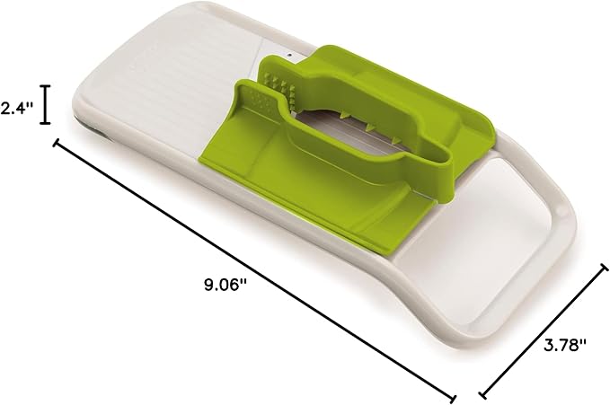 Joseph Joseph Duo Multi-Grip Mandoline, Fruit and Vegetable Slicer with Precision Food Grip, White