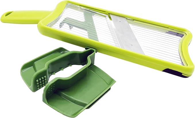 Multi Handheld Mandoline Slicer Adjustable Mandoline Slicer Vegetable Cutter with Comfort Grip for Speedy Slicing of Fruits and Vegetables(COLOR:green)