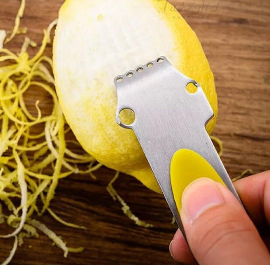 Lemon Zester Grater 3-in-1 Stainless Steel Citrus Kitchen Peeler w Channel Knife