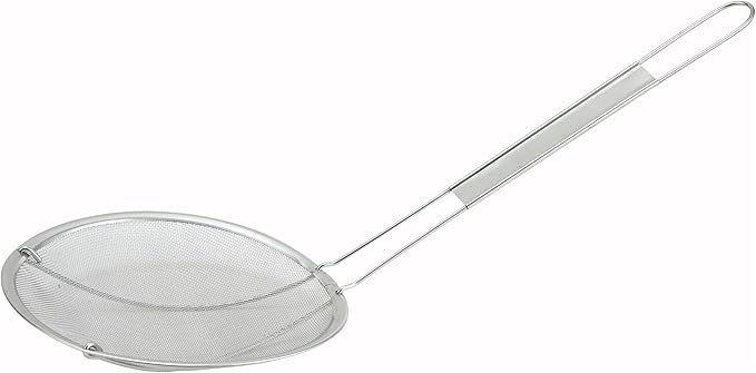 Winco Stainless Steel Strainer, 6.5-Inch Diameter, Fine Mesh,Medium