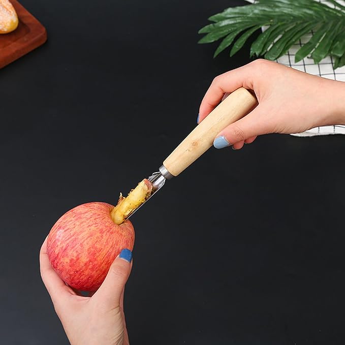 Zittop 2025 Upgrade Enucleator Tool - Stainless Steel Fruit & Vegetable Core Remover - 8.2in Enucleator for Stuffed Veggies, Eggplant, Cucumber - Seed Remover & Coring Gadget