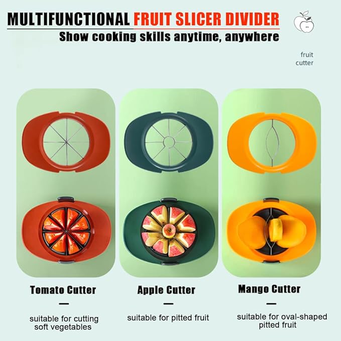 Fruit Slicer, Telawah 4 in 1 Mango Core Slicer with Vegetable Peeler and Cleaning Brush, Mango Core Remover, Tomato Wedge, Simple Kitchen Tools