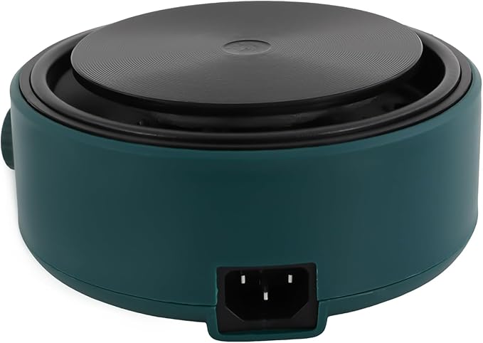 Portable Electric Hot Pot,500W Mini Electric Cooker w/Foldable Handles & Steamer,Non-stick Frying Pan,Multi-Functional Ramen Noodle Cooker Power Adjustment for Steaks,Soup,Pasta (Green)