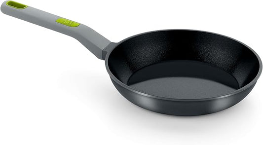 BRA COOKWARE Life Ceramic Nonstick Frying Pan | 9.5 Inch Recycled Cast Aluminum Skillet | Ceramic Non-Stick Fry Pan | PFOA Free Searing Skillet | All Cooktops (incl. Induction) | Soft-Touch Handle