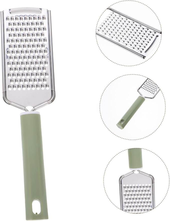 Happyyami Stainless Steel Garlic Press and Cheese Grater Multifunctional Kitchen Tool for Chopping Vegetables Easy to Use Portable 1-Piece Set