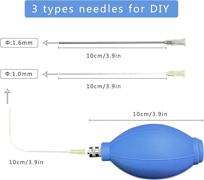 Easy Egg Blower Empty Egg Tools One Hole Egg Pump and Drill Easter Egg Maker Supplies Ukrainian Egg Decorating Kit Blue