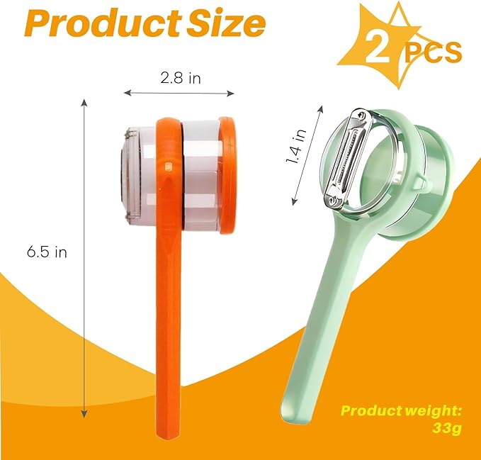 2PCS Upgrade Fruit Vegetable Peeler with Container, 2026 New Special Potato Peelers for Kitchen, Double-Sided Stainless Steel Apple Peeler with Box Storage