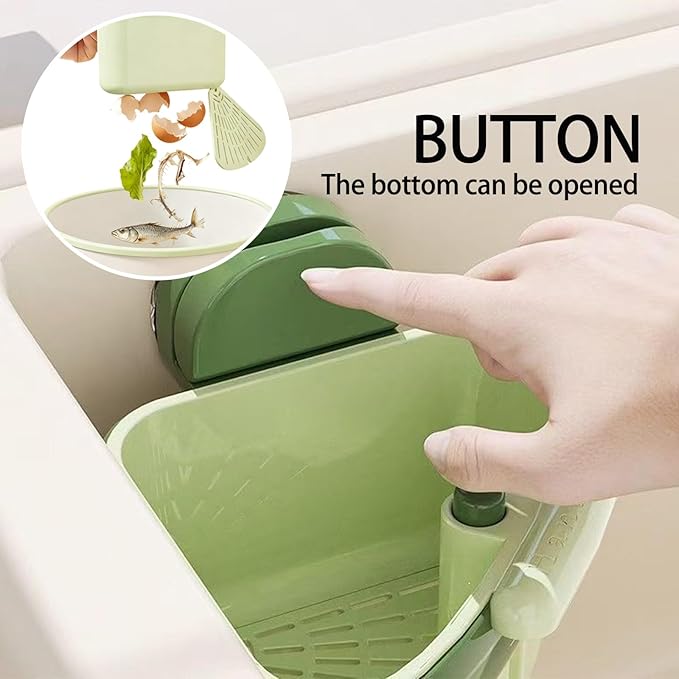 Suction Cup Kitchen Sink Caddy – Triangular Sink Drain Basket & Strainer – Small Corner Sink Trash Catcher for Vegetables, Fruits, Sponges, Soap – Space-Saving Organizer (1, Yellow)