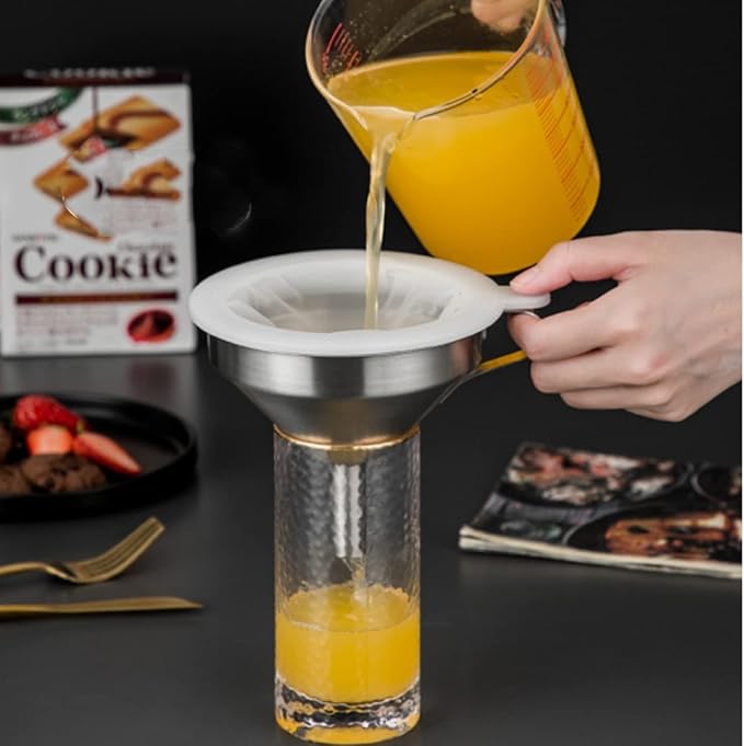 Xeahung Plastic Strainers and Colanders Fine Mesh Strainer Nylon Mesh Strainers for Kitchen Small Mesh Strainer with Handle 200 Mesh Food Filter Strainer for Tea Cocktails Juicing 2PC (200 Mesh)