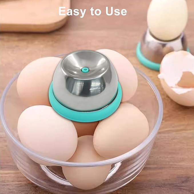 1Pcs Blue Egg Piercer, Stainless Steel Egg Poker Heavy Duty Egg Tool, Great Eggshell Peeler for Boiling Eggs/Hard Boiled Eggs