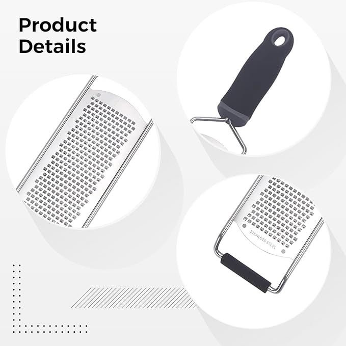 2-Pack Stainless Steel Zesters, 12.2 Inch Sharp Graters for Parmesan, Citrus, Garlic, Ginger, Chocolate