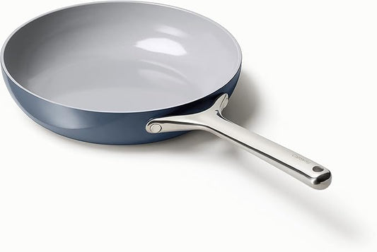 Caraway Nonstick Ceramic Frying Pan (2.7 qt, 10.5") - Non Toxic, PTFE & PFOA Free - Oven Safe & Compatible with All Stovetops (Gas, Electric & Induction) - Navy