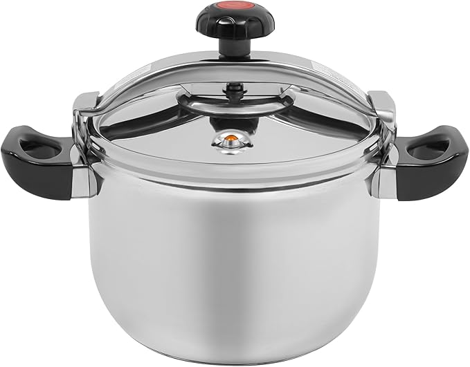 9L/2.38Gal Pressure Cooker, 201 Stainless Steel Polishing Pressure Pot 5/7/9/11/22/26/40L 60Kpa High Safety Large Capacity Pressure Cooker with Easy Lock Lid Dishwasher Safe (9L)