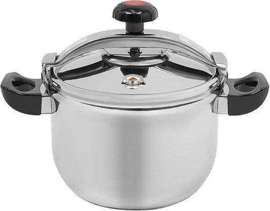 9L/2.38Gal Pressure Cooker, 201 Stainless Steel Polishing Pressure Pot 5/7/9/11/22/26/40L 60Kpa High Safety Large Capacity Pressure Cooker with Easy Lock Lid Dishwasher Safe (9L)