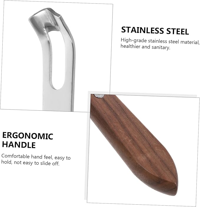 2Pcs Stainless Steel Zester Cheese Grater Ergonomic Wood Handle Versatile Fruit Vegetable Grater Kitchen Essential for Home Restaurant Use