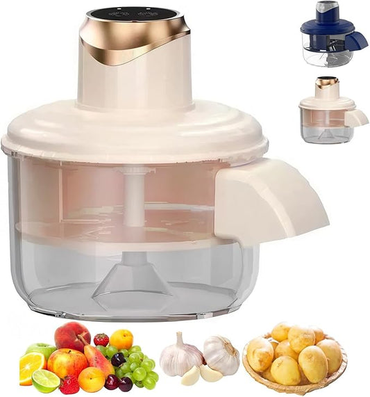 Vegetable Peeler,Automatic Potato Peeler Electric,Garlic Peeling Machine That Peels Fruit And Vegetables,Grape Peeling Machine for Grapes, Garlic, Tomato,Small Potato, Rechargeable Home (White)